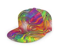 Oaieltj Unisex Baseball Cap Herren Damen Einstellbare Snapback Trucker Hat Mode Hip-Hop Baseball Cap, Farben Regenbogenfarben, One size