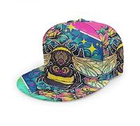 Oaieltj Unisex Baseball Cap Herren Damen Einstellbare Snapback Trucker Hat Mode Hip-Hop Baseball Cap, Bunte Bienen-Bumblebee., One size