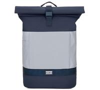 OAK25 Rolltop Rucksack Damen & Herren Dunkelblau - Commute M - Reflektierender Fahrradrucksack - Hohe Sichtbarkeit & Sicherheit - Fahrrad Daypack mit Laptop Fach - Wasserabweisend