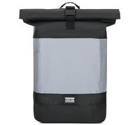 OAK25 Rolltop Rucksack Damen & Herren Schwarz - Commute L - Reflektierender Fahrradrucksack - Hohe Sichtbarkeit & Sicherheit - Fahrrad Daypack mit Laptop Fach - Wasserabweisend