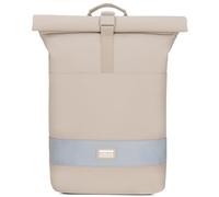 OAK25 Rucksack Damen & Herren Beige - Every Day Rolltop - Reflektierender Fahrradrucksack - Hohe Sichtbarkeit & Sicherheit - Fahrrad Daypack mit Laptop Fach - Wasserabweisend