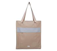 OAK25 Shopper Tasche Damen Beige - Reflektierende Tote Bag - Große Handtasche zum Umhängen - 16 Zoll Laptopfach - Wasserabweisend
