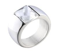 OAKKY Herren Vintage Quadratischer Edelstein Siegelring | Edelstahl, Retro Statement Ring für Tägliches Tragen