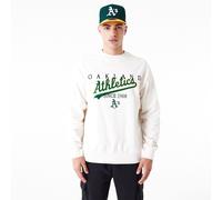 Oakland Athletics New Era MLB Lifestyle Crewneck Pullover Weiß - L