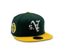 Oakland Athletics Upside Down New Era 59FIFTY MLB Cap Grün StadiumDreams Exclusive - 7 3/4