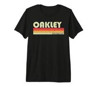Oakley CA California Funny City Home Roots Geschenk Retro 80er Jahre Premium T-Shirt