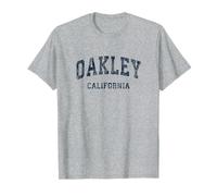 Oakley California CA Vintage-Sportdesign im College-Stil, marineblau T-Shirt