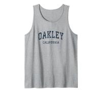 Oakley California CA Vintage-Sportdesign im College-Stil, marineblau Tank Top
