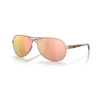 Oakley Damen Oo4079 Feedback Metall Pilotenbrille Sonnenbrille, Satin Rose Gold/Prizm Rose Gold, 59 mm