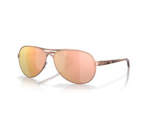 Oakley Damen Oo4079 Feedback Metall Pilotenbrille Sonnenbrille, Satin Rose Gold/Prizm Rose Gold, 59 mm