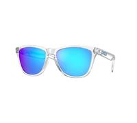 OAKLEY Frogskins S Sonnenbrille Crystal Clear - Prizm Sapphire Gläser - Schmal