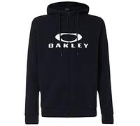 Oakley Herren Bark Full Zip Hoodie 2.0, Schwarz/Weiß, Small
