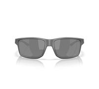 Oakley Herren Oo9470 Gibston XL Rechteckige Sonnenbrille, Stahl/Prizm, schwarz, polarisiert, 62 mm