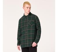 Oakley Herren Podium Plaid Ls Flannel Black,Green M