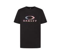 Oakley Herren O Bark 2.0 Kurzarm Shirt, Schwarz-amerikanische Flagge, Mittel