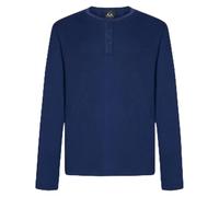 Oakley Langärmeliges Henley-T-Shirt für Herren, Waffelmuster, Team Marineblau, X-Large