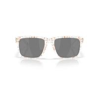 Oakley Men's OO9102 Holbrook Square Sunglasses, Clear Terrazzo/Prizm Black Polarized, 57 mm