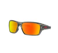 Oakley Men's OO9263 Turbine Rectangular Sunglasses, Grey Ink/Prizm Ruby Polarized, 65 mm