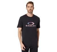Oakley Herren O Bark 2.0 Kurzarm Shirt, Schwarz-amerikanische Flagge, Mittel