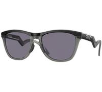 Oakley OO9289 Sonnenbrillen-Bundle: OO 9289 Frogskins Hybrid 928907 Mattschwarz/Prizm Grau, Policarbonat Standard und mittelschwarze Leine, Zubehör-Set