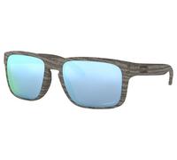 oakley sonnenbrille holbrook woodgrain collection prizm deep water polarisiert braun ref oo9102 j955