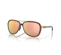 OAKLEY Split Time Sonnenbrille braun Tortoise - Prizm Rose Gold Polarized Gläser - Breit