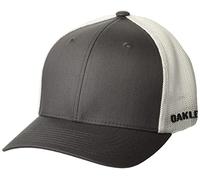Oakley Unisex-Erwachsene Golf-Truckermütze mit Wappen Verschluss, Geschmiedetes Eisen/Weiß, Small-Medium