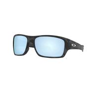 Oakley Unisex Turbine Sonnenbrille, Mattschwarz Camo/Prizm Tiefwasser polarisiert, 63