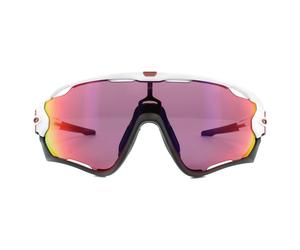 Oakley Wrap Mens Polished White Prizm Road Sunglasses Einheitsgröße