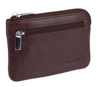 Oakridge Leather Münz- und Schlüsselbörse mit Reißverschluss, braun, Münztasche
