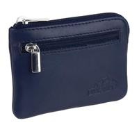 Oakridge Leather Münz- und Schlüsselbörse mit Reißverschluss, navy, Münztasche