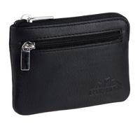 Oakridge Leather Münz- und Schlüsselbörse mit Reißverschluss, Schwarz , Münztasche