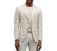 Oanviso Blazer Kariert Herren Slim Fit Anzug Revers Stylish Freizeit Sakkos Karo Mantel aus Twill mit Knöpfen Klassisch Kariert Business Anzugjacken für Männer Herbst Scheckblazer A 10 XXL