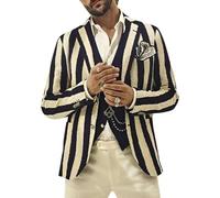 Oanviso Blazer Kariert Herren Slim Fit Anzug Revers Stylish Freizeit Sakkos Karo Mantel aus Twill mit Knöpfen Klassisch Kariert Business Anzugjacken für Männer Herbst Scheckblazer A 12 XL