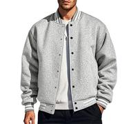 Oanviso Herren College Jacke Baseballjacke Blouson Sportjacke | Stehkragen Sweatjacke, Varsity Jacket, Urban Streetwear, Unisex