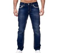 Oanviso Herren Destroyed Jeans Biker Hose Herren Löcher Slim Fit Lang Jeans Denim Hose Mode Für Männer Zerrissen Jeanshose Skinny Jeanshosen Bleistifthose Hosen C Dunkelblau M
