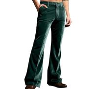 Oanviso Herren Gerade Geschnittenen Samthose Einfarbig Anzughose Klassische Business Arbeitshose mit Taschen Weiche Bequeme Hose Casual Praktische Hose für den Alltag Outdoor B Grün 3XL