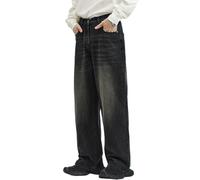 Oanviso Herren Jeanshose Basic Baggy Jeans Y2k Stretch Denim Coole Loose Fit Jeanshosen Oversized Mode Hip Hop Cargo Jean für Teenager Freizeithose Streetwear
