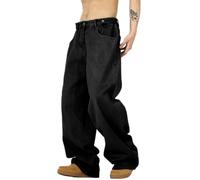 Oanviso Herren Jeanshose Basic Baggy Jeans Y2k Stretch Denim Coole Loose Fit Jeanshosen Oversized Mode Hip Hop Cargo Jean für Teenager Freizeithose Streetwear