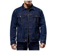 Oanviso Herren Jeansjacke Denim Jacke Basic Übergangsjacke Lässige Outwear | Slim Fit,Elastische,Kurze Jacke,Hip Hop,Mode,Streetwear,Herbst,Winter,Warme,Stehkragen,Button Down,Retro,Denim Jacket,Fashion