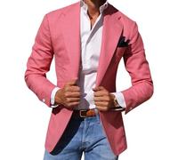 Oanviso Herren Karo Blazer Kariert Slim Fit Anzug Revers Stylish Scheckblazer Freizeit Sakkos für Männer Mantel aus Twill mit Knöpfen Klassisch Kariert Business Anzugjacken Herbst G 13 M