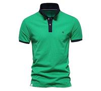 Oanviso Herren Poloshirts Kurzarm Sommer Polohemd Sport T-Shirts Business Polo Shirts Freizeit Tee Shirts Slim Fit Golf Polos Elegant Urban Poloshirt Männer Bequemes T-Shirt Tennis D Grün S