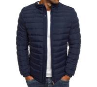 Oanviso Herren Winterjacke Basic Daunenjacke Warm Parka Jacke Männer Übergangsjacke Kurze Steppjacke Vintage Wintermantel Daunenmantel Oberbekleidung Outdoorjacke A Marine XL