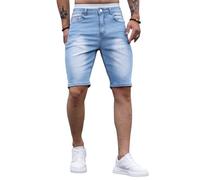 Oanviso Jeans Shorts Herren Sommer Denim Kurze Hosen | Strech,Slim Fit,mit Taschen,Streetwear,1/2 Jeansshort,Männer,Atmungsaktive