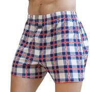 Oanviso Pyjama Shorts Herren Boxershorts Baumwoll Kurze Schlafanzughose Weiche und Atmungsaktive Unterhosen Sommer Karierte Schlafshorts Casual Männer A 06 XS