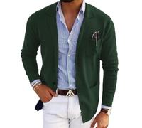 Oanviso Sakko Blazer Herren Slim Fit Business Anzugjacke Dünner Blazer Hochzeit Sportmäntel Männer Mode Alltagsanzüge Vintage Einfarbig Sakkos Große Größe A Armeegrün M