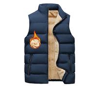 Oanviso Weste Herren Warm Jacke Ärmellos Outdoor Westen Slim Fit Sportweste Herren-Weste mit Stehkragen Zipper Steppweste Herbst Winter Vest Männer Übergangsjacke Freizeit