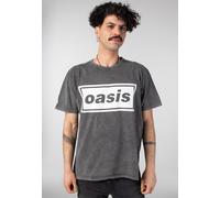 Oasis - Decca Logo Washed - T-Shirt - Grau - L - 100% Baumwolle Grau L