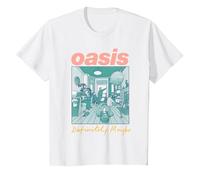 Oasis - Definitely Maybe Pink T-Shirt, Kinder, Weiß, 128