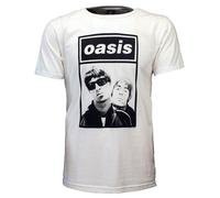 Oasis Liam und Noel Foto T-Shirt Weiß - Offizielles Merchandise Größe: XL Weiß
